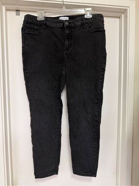 Lane Bryant FLEX MAGIC WAISTBAND SIGNATURE FIT MID-RISE SKINNY black denim 16S